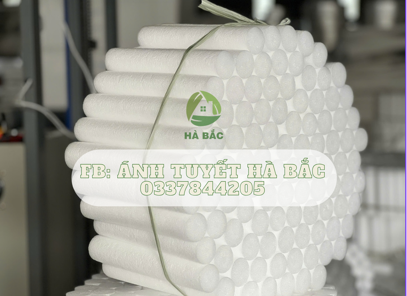 Ống xốp cắm hoa Gia Lai tại nhà máy 